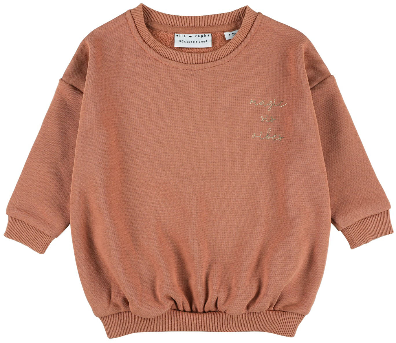 Elle and Rapha | Trui Brick Dust SIS Loose Fit | 2-3j